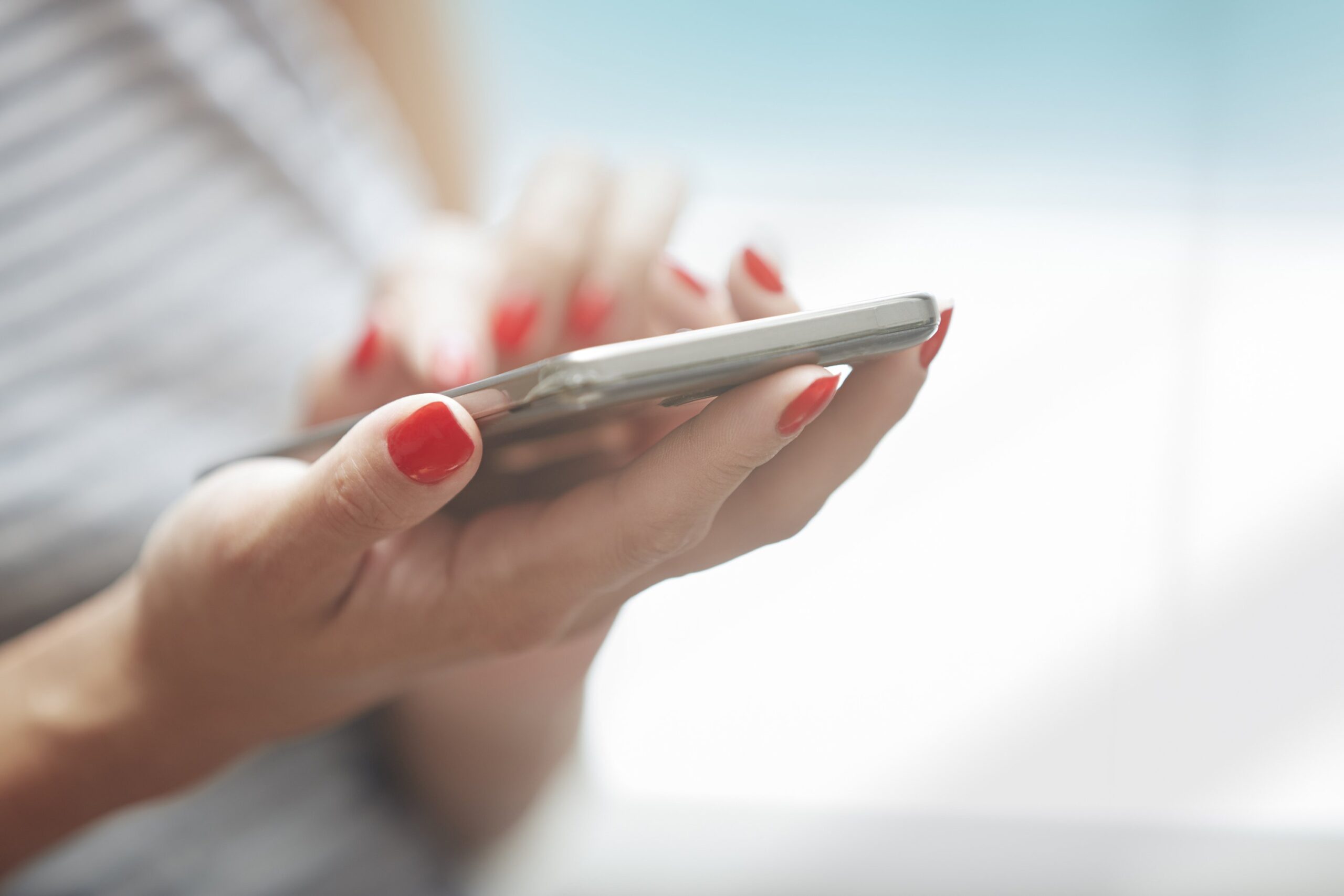 Woman using smartphone