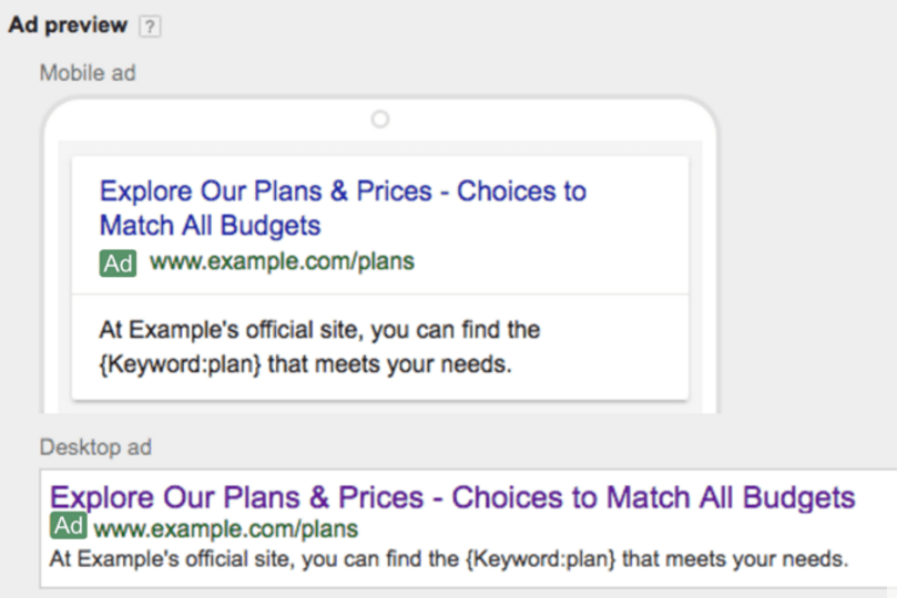 V Digital Services - Google Adwords Ad Preview