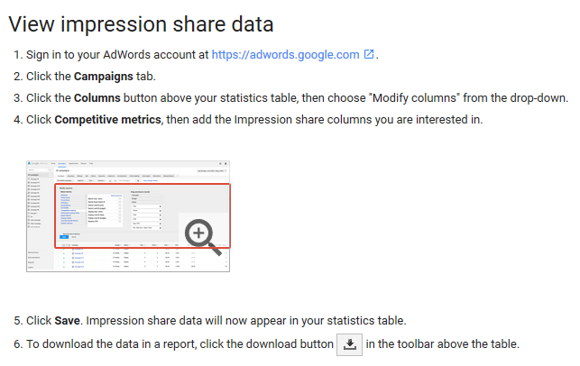 V Digital Services Adwords Monitor Lost Impressions How-to